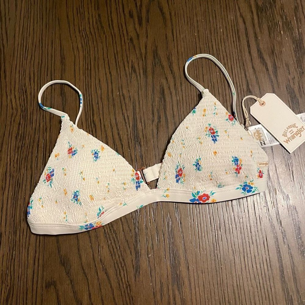 Billabong Wrangler Meadowlands Ceci Triangle Bikini Top L, NWT - Picture 2 of 6